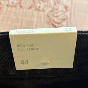 NWT ZARA JEANS - TRF HIGH WAIST - WIDE LEG - FULL LENGTH - Black